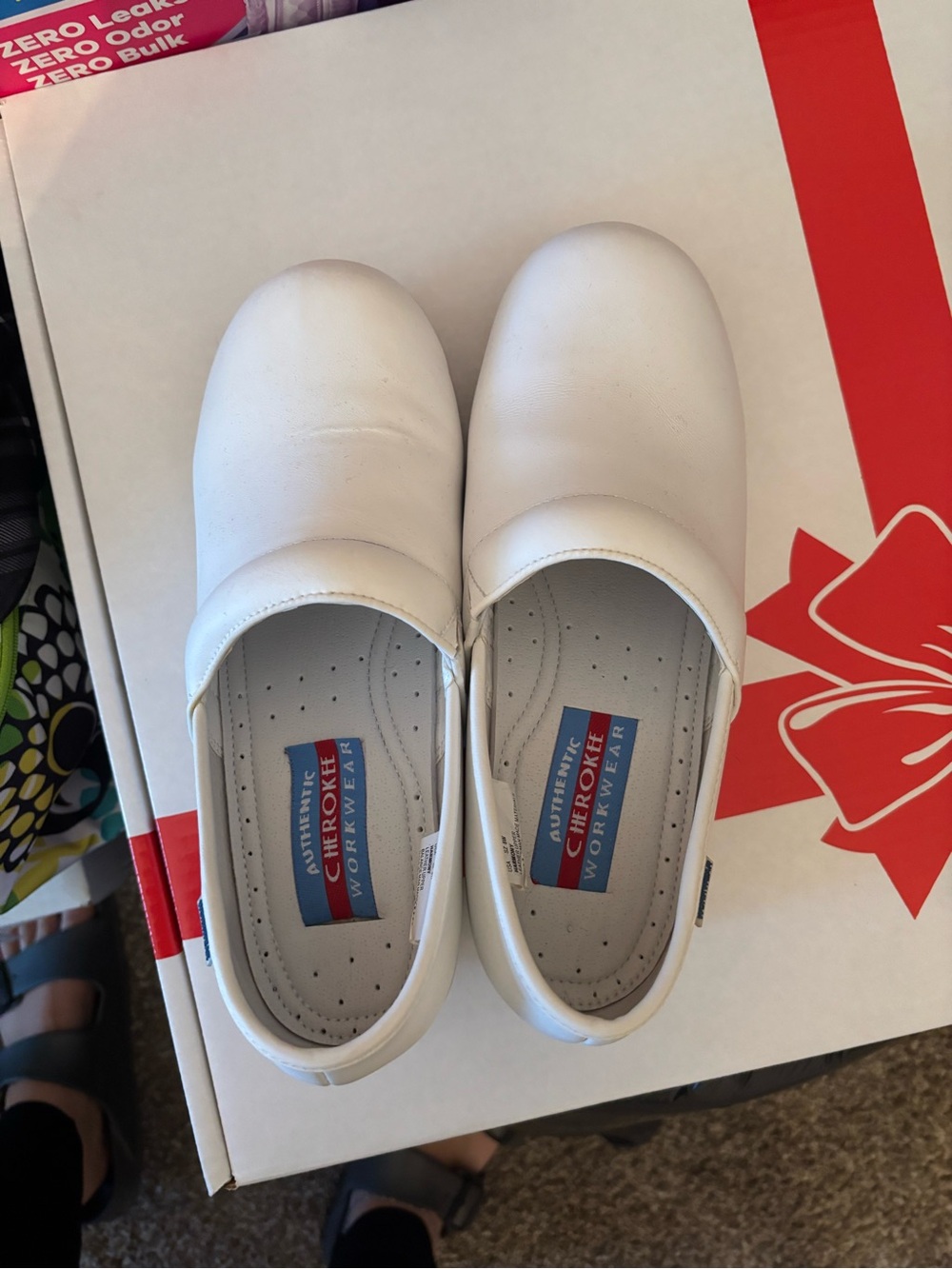 Cherokee Workwear Women's White Slip-On Clogs